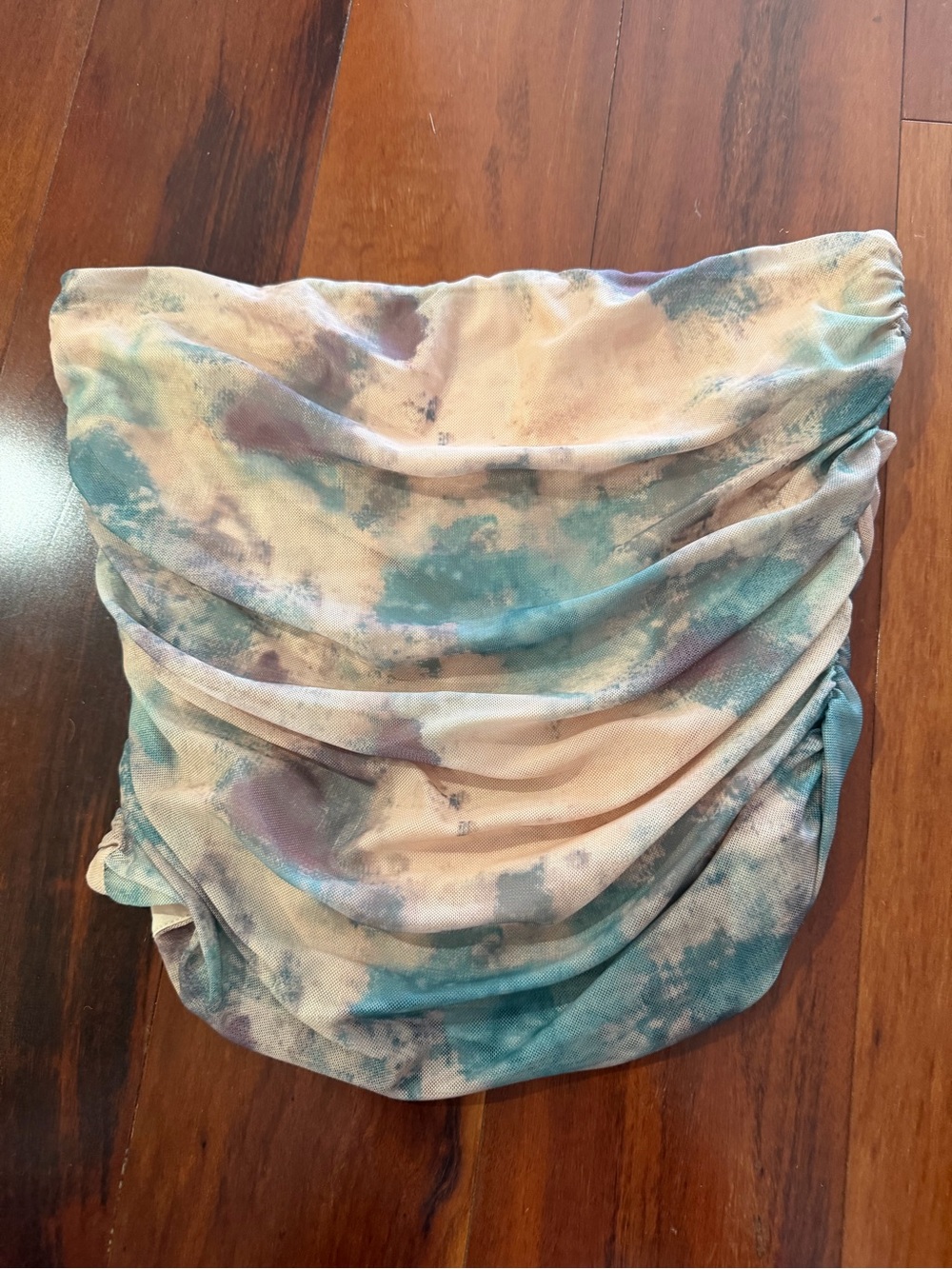 Lulu's Teal and Lavender Watercolor Tube Top